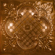 Pattern 104 Elegant Clover tin ceiling tile — Transparent Copper finish