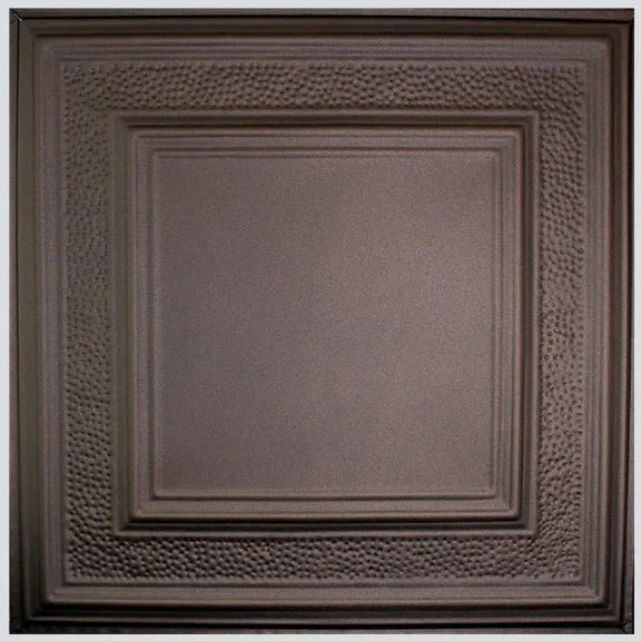 Pattern 106 Eccentric Mirror tin ceiling tile — Oil-Rubbed Bronze finish