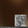 Pattern 109 Gothic Medallion tin ceiling tile — Copper Vein finish