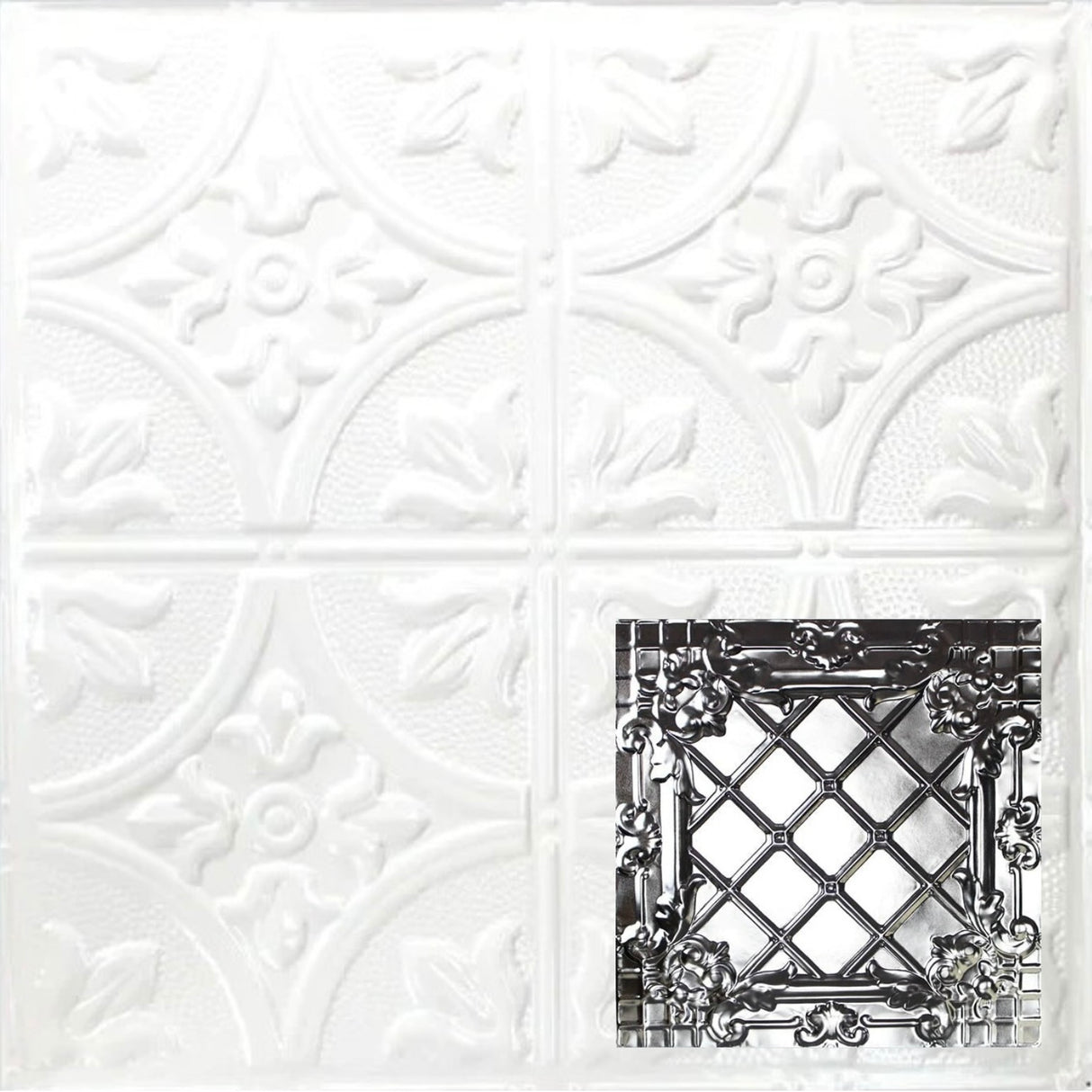 Tin Ceiling Tiles | Pattern 111 | Medieval Crosshatch