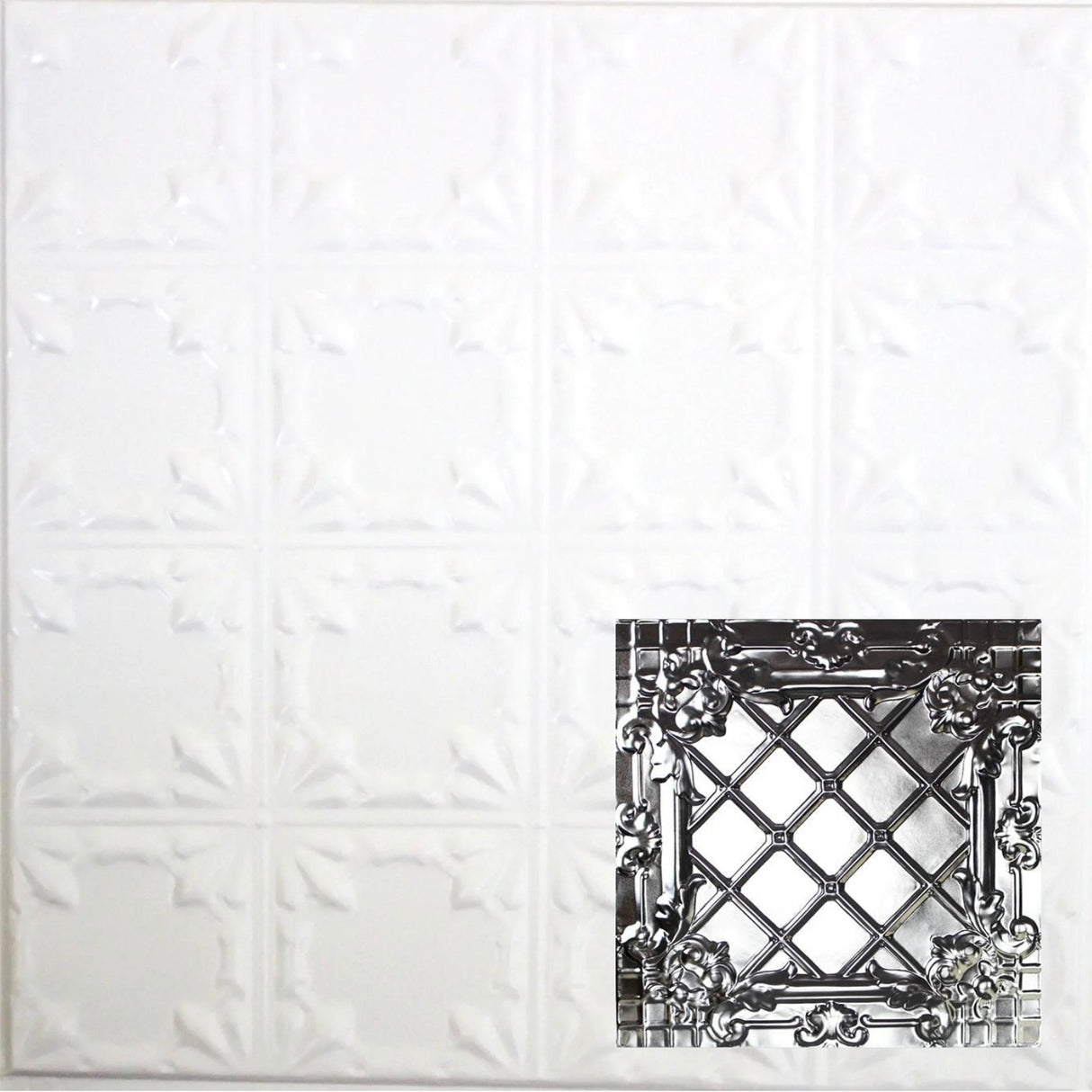 Tin Ceiling Tiles | Pattern 111 | Medieval Crosshatch