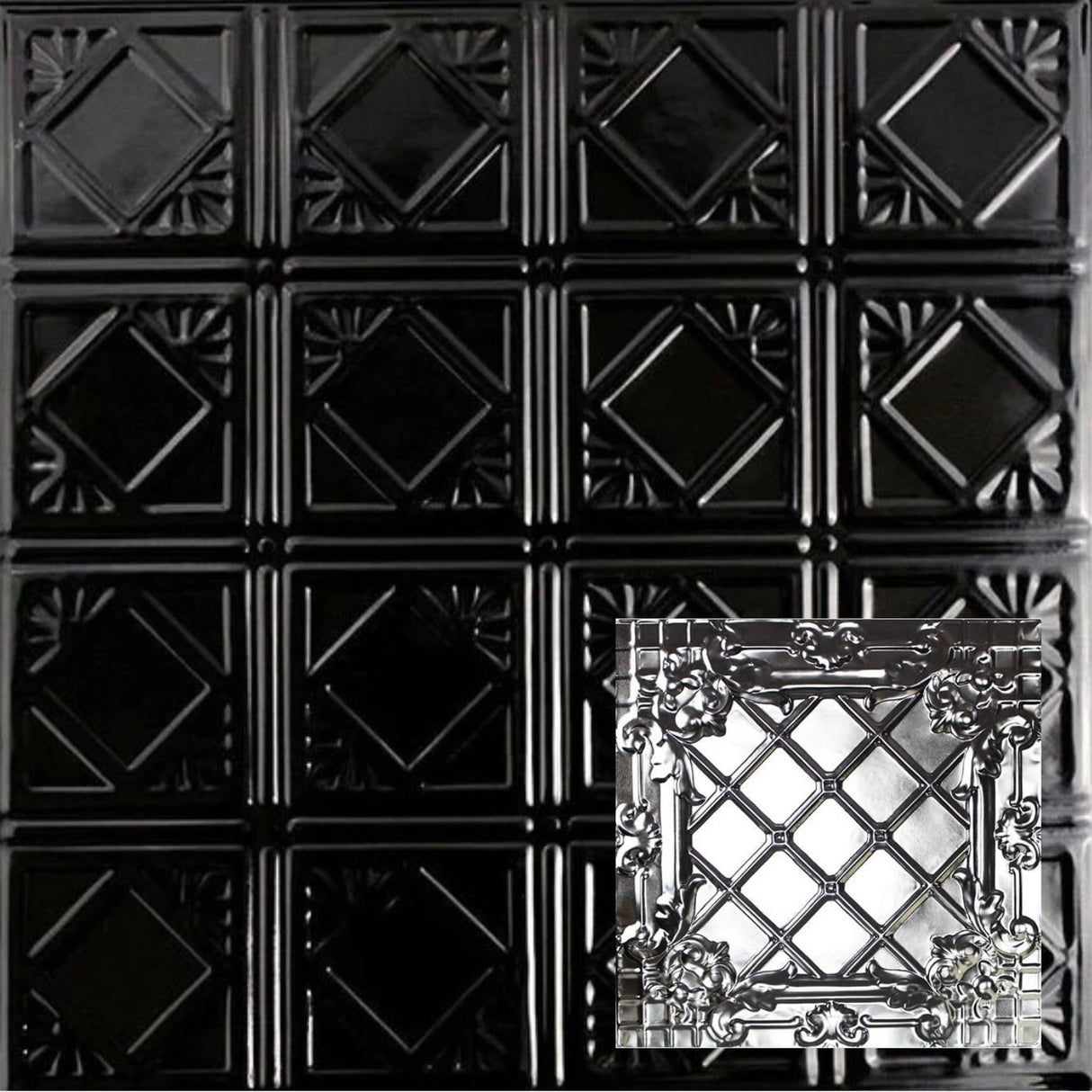 Tin Ceiling Tiles | Pattern 111 | Medieval Crosshatch