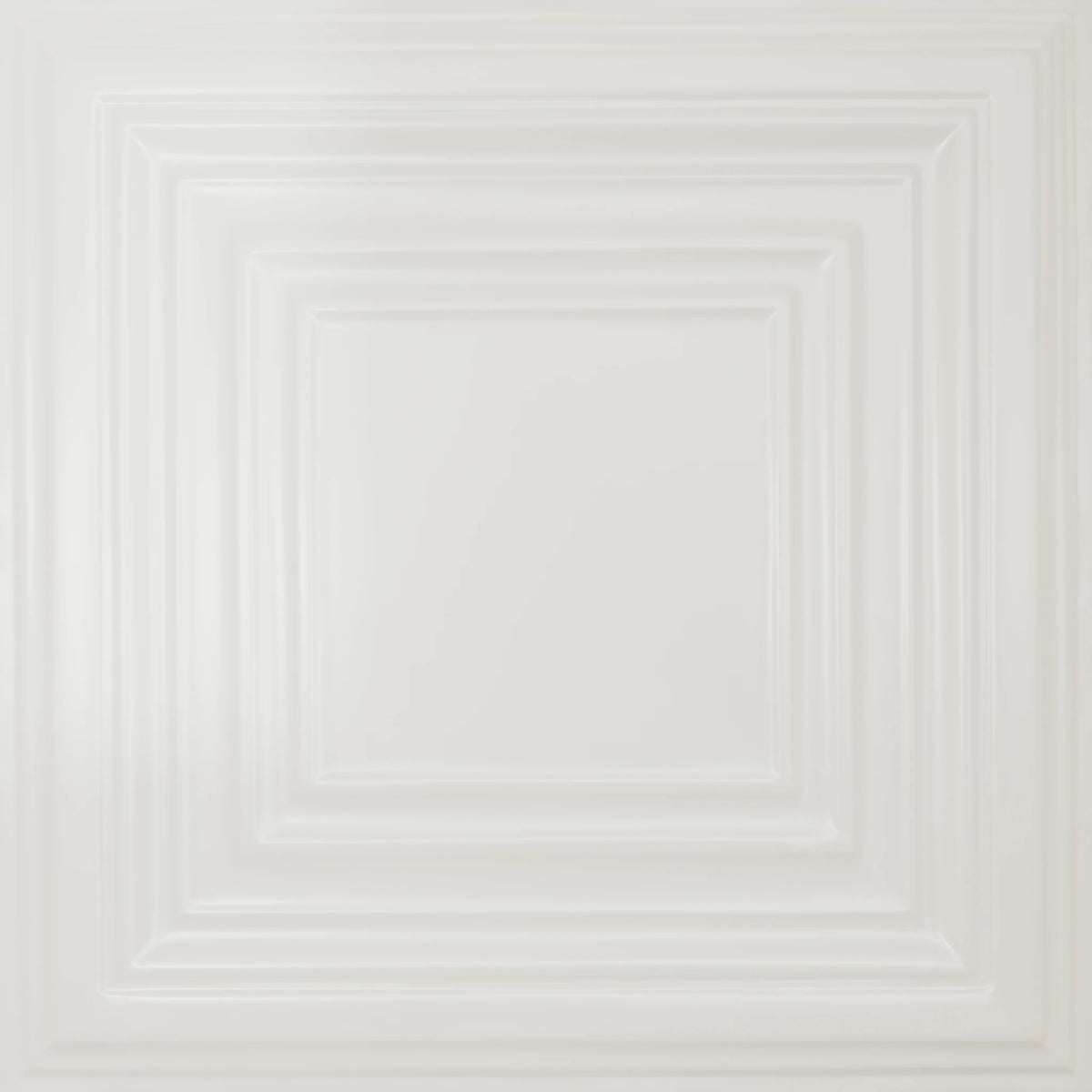 Pattern 115 Framed Gallery tin ceiling tile — Antique White finish