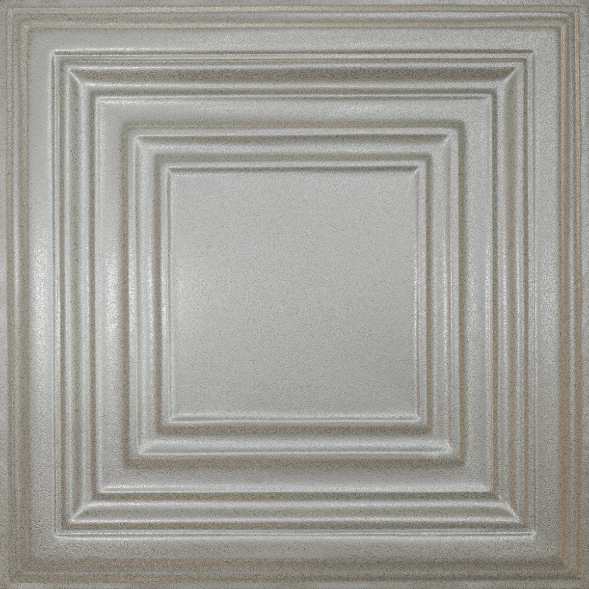 Pattern 115 Framed Gallery tin ceiling tile — Arctic Shimmer finish