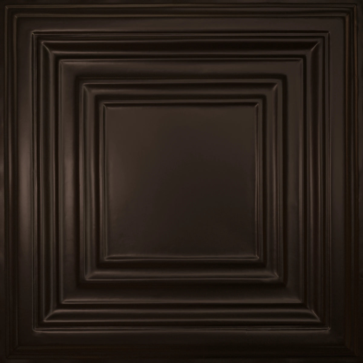 Pattern 115 Framed Gallery tin ceiling tile — Maple Bronze finish