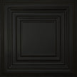 Pattern 115 Framed Gallery tin ceiling tile — Matte Black finish