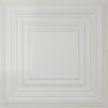 Pattern 115 Framed Gallery tin ceiling tile — Matte White finish