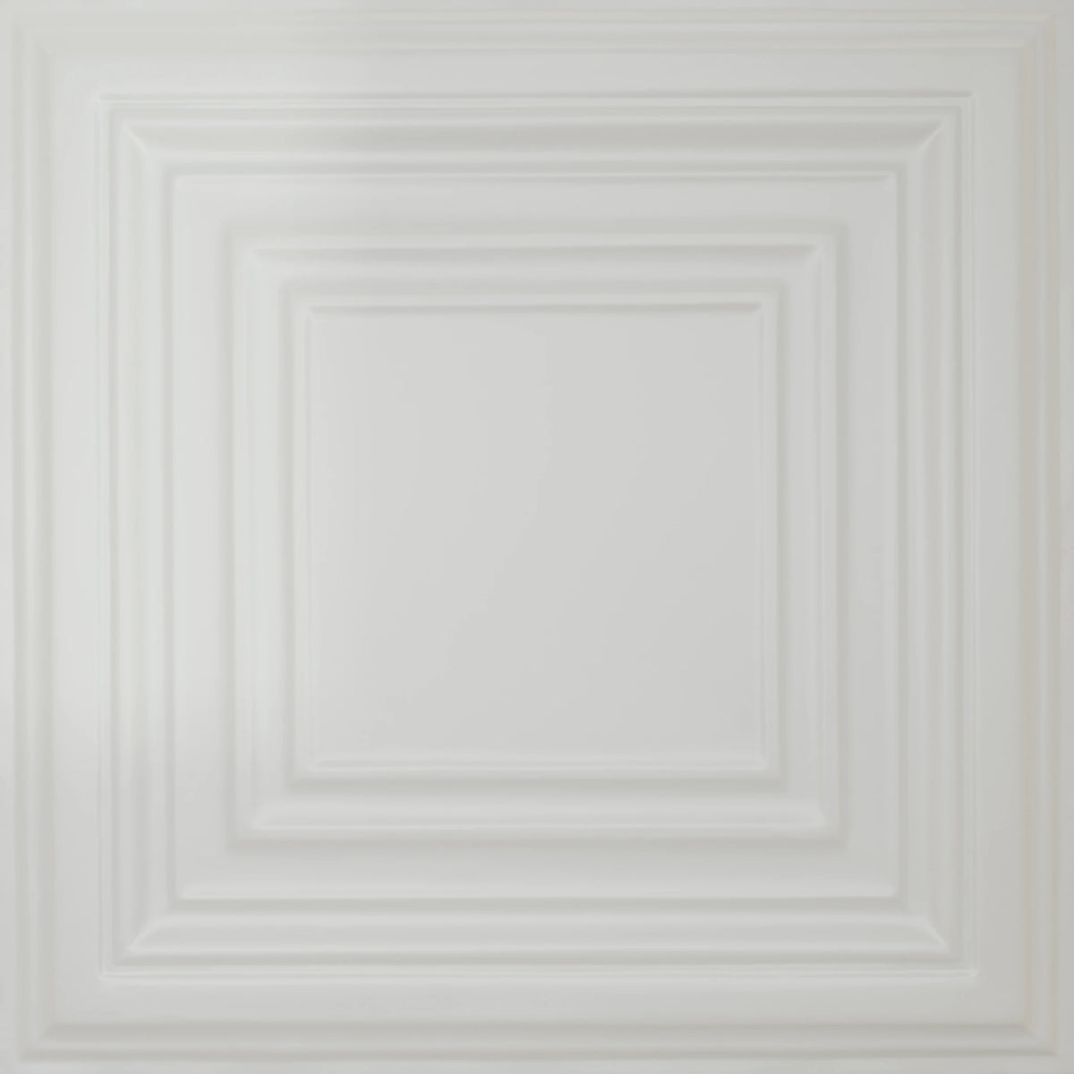Pattern 115 Framed Gallery tin ceiling tile — Matte White finish