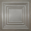 Pattern 115 Framed Gallery tin ceiling tile — Nickel Vein finish