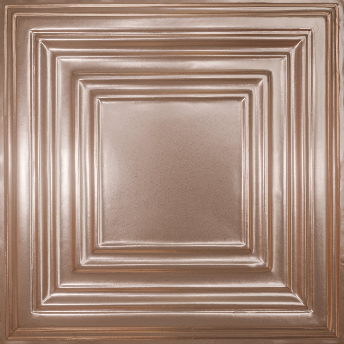 Pattern 115 Framed Gallery tin ceiling tile — Penny Pearl finish