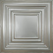 Pattern 115 Framed Gallery tin ceiling tile — Silver finish