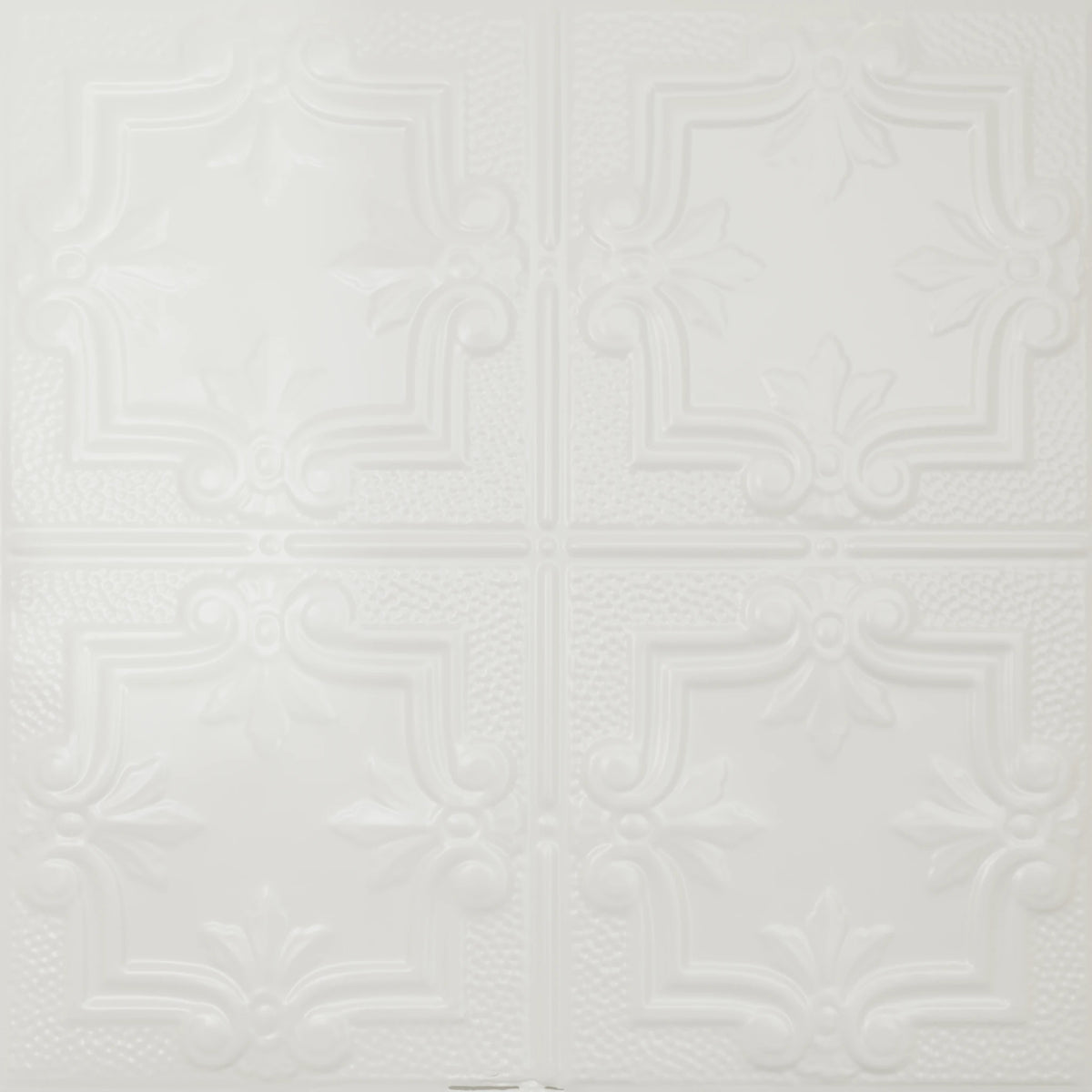 Pattern 116 Traditional Period tin ceiling tile — Antique White finish