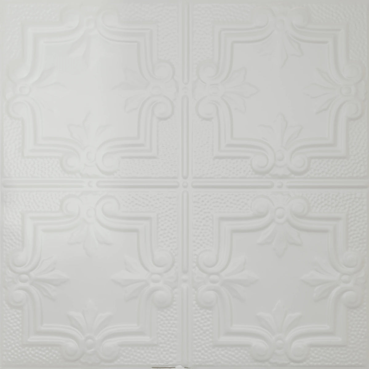 Pattern 116 Traditional Period tin ceiling tile — Matte White finish