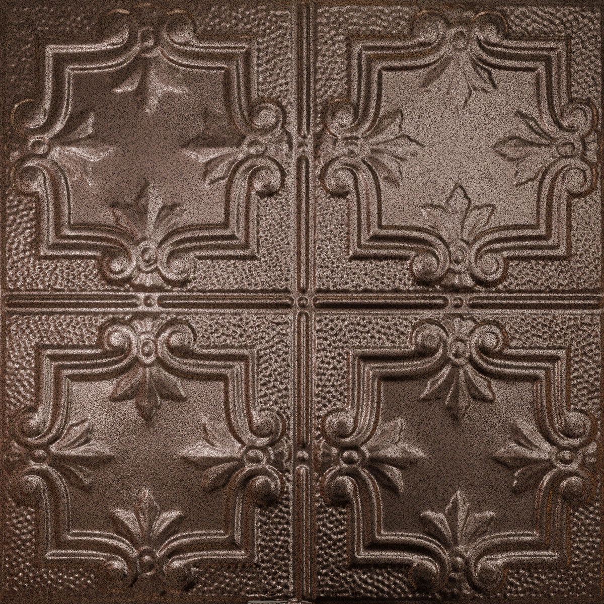 Pattern 116 Traditional Period tin ceiling tile — Penny Vein finish
