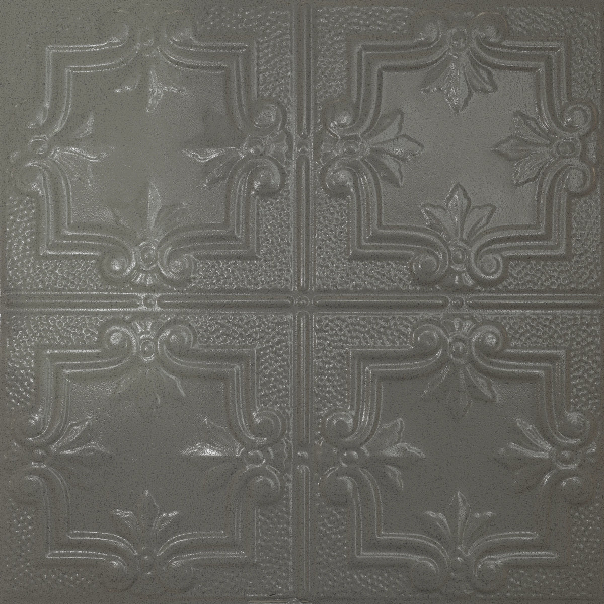 Pattern 116 Traditional Period tin ceiling tile — Steel Vein finish