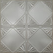 Pattern 118 Classic Four Diamond tin ceiling tile — Arctic Shimmer finish
