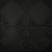 Pattern 118 Classic Four Diamond tin ceiling tile — Matte Black finish