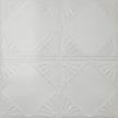 Pattern 118 Classic Four Diamond tin ceiling tile — Matte White finish