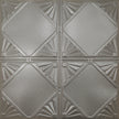 Pattern 118 Classic Four Diamond tin ceiling tile — Nickel Vein finish