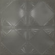 Pattern 118 Classic Four Diamond tin ceiling tile — Steel Vein finish