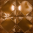 Pattern 118 Classic Four Diamond tin ceiling tile — Transparent Copper finish