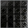 Pattern 119 Classic Mini Diamond tin ceiling tile — Mirror Black finish