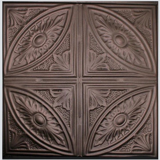 Pattern 124 Forever Eyes tin ceiling tile — Oil-Rubbed Bronze finish
