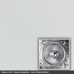 Pattern 126 Roman Medallion tin ceiling tile — Matte White finish