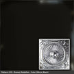 Pattern 126 Roman Medallion tin ceiling tile — Mirror Black finish