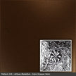 Pattern 129 Artisan Medallion tin ceiling tile — Copper Vein finish