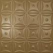 Pattern 130 Sixteen Flowers tin ceiling tile — Antique Brass finish