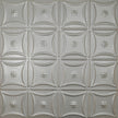 Pattern 130 Sixteen Flowers tin ceiling tile — Arctic Shimmer finish