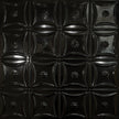 Pattern 130 Sixteen Flowers tin ceiling tile — Mirror Black finish