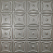 Pattern 130 Sixteen Flowers tin ceiling tile — Nickel Vein finish