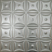 Pattern 130 Sixteen Flowers tin ceiling tile — Silver finish