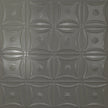 Pattern 130 Sixteen Flowers tin ceiling tile — Steel Vein finish