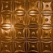 Pattern 130 Sixteen Flowers tin ceiling tile — Transparent Copper finish