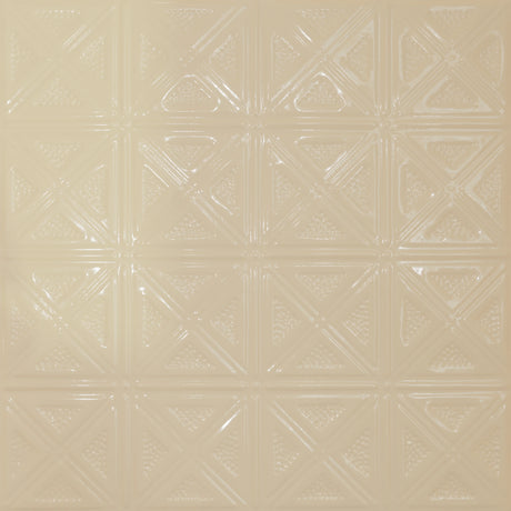 Pattern 131 Sixteen Diamonds tin ceiling tile — Almond finish