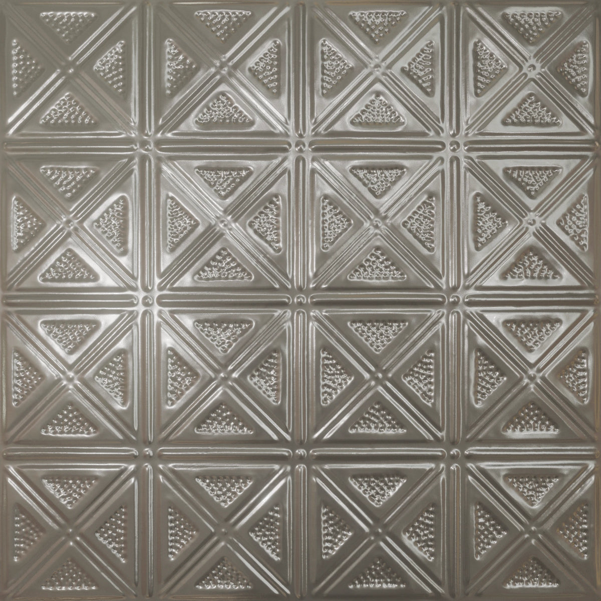 Pattern 131 Sixteen Diamonds tin ceiling tile — Aluminum finish