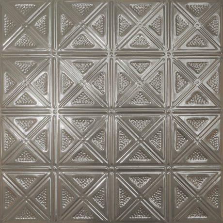 Pattern 131 Sixteen Diamonds tin ceiling tile — Aluminum finish
