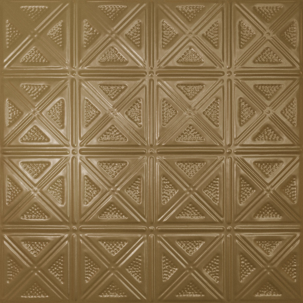 Pattern 131 Sixteen Diamonds tin ceiling tile — Antique Brass finish