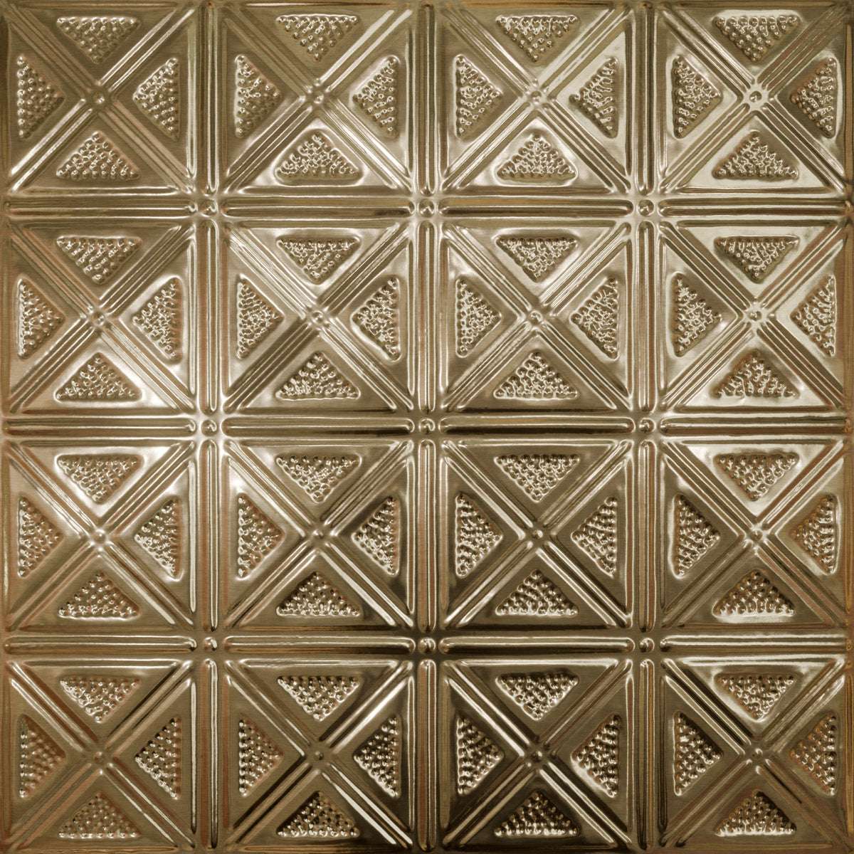 Pattern 131 Sixteen Diamonds tin ceiling tile — Antique Clear finish