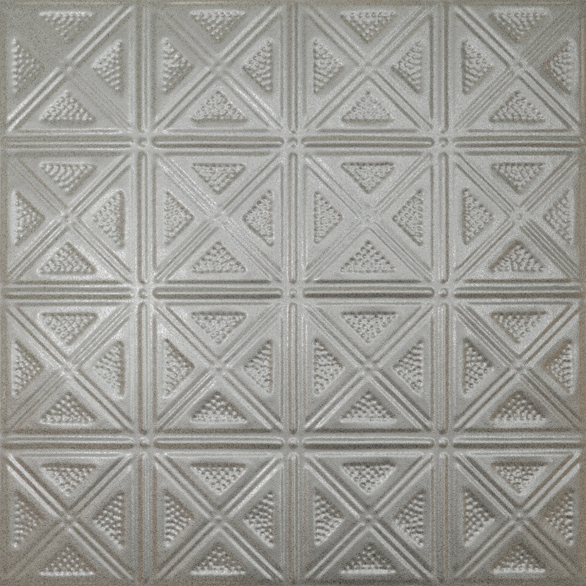 Pattern 131 Sixteen Diamonds tin ceiling tile — Arctic Shimmer finish