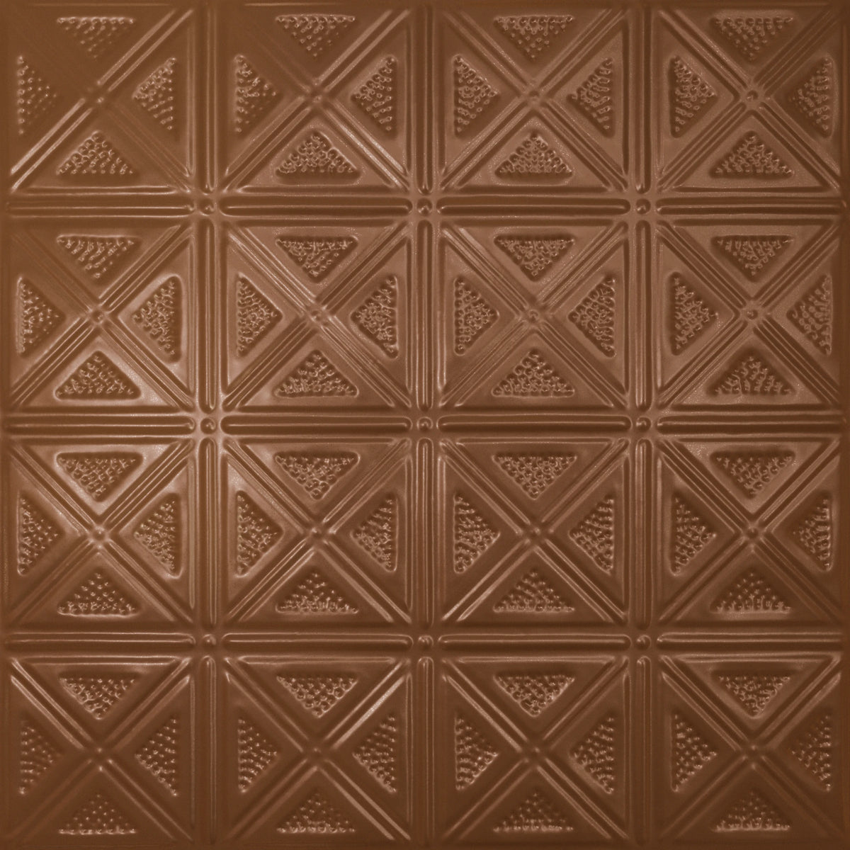 Pattern 131 Sixteen Diamonds tin ceiling tile — Classic Copper finish