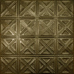 Pattern 131 Sixteen Diamonds tin ceiling tile — Gold Vein finish