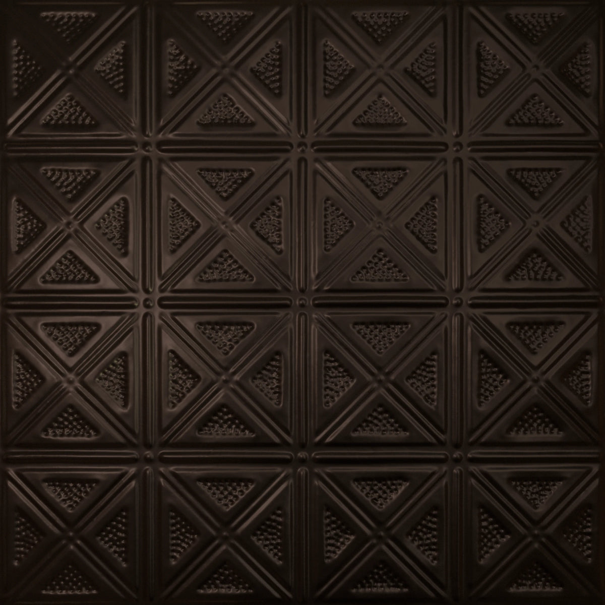 Pattern 131 Sixteen Diamonds tin ceiling tile — Maple Bronze finish