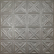 Pattern 131 Sixteen Diamonds tin ceiling tile — Nickel Vein finish
