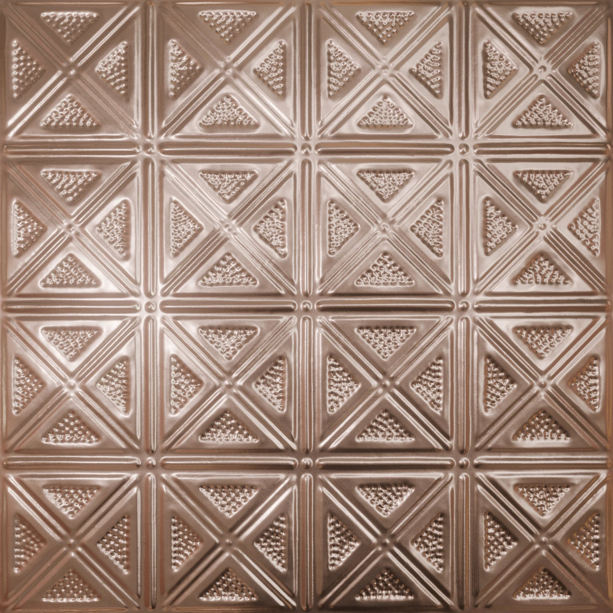 Pattern 131 Sixteen Diamonds tin ceiling tile — Penny Pearl finish