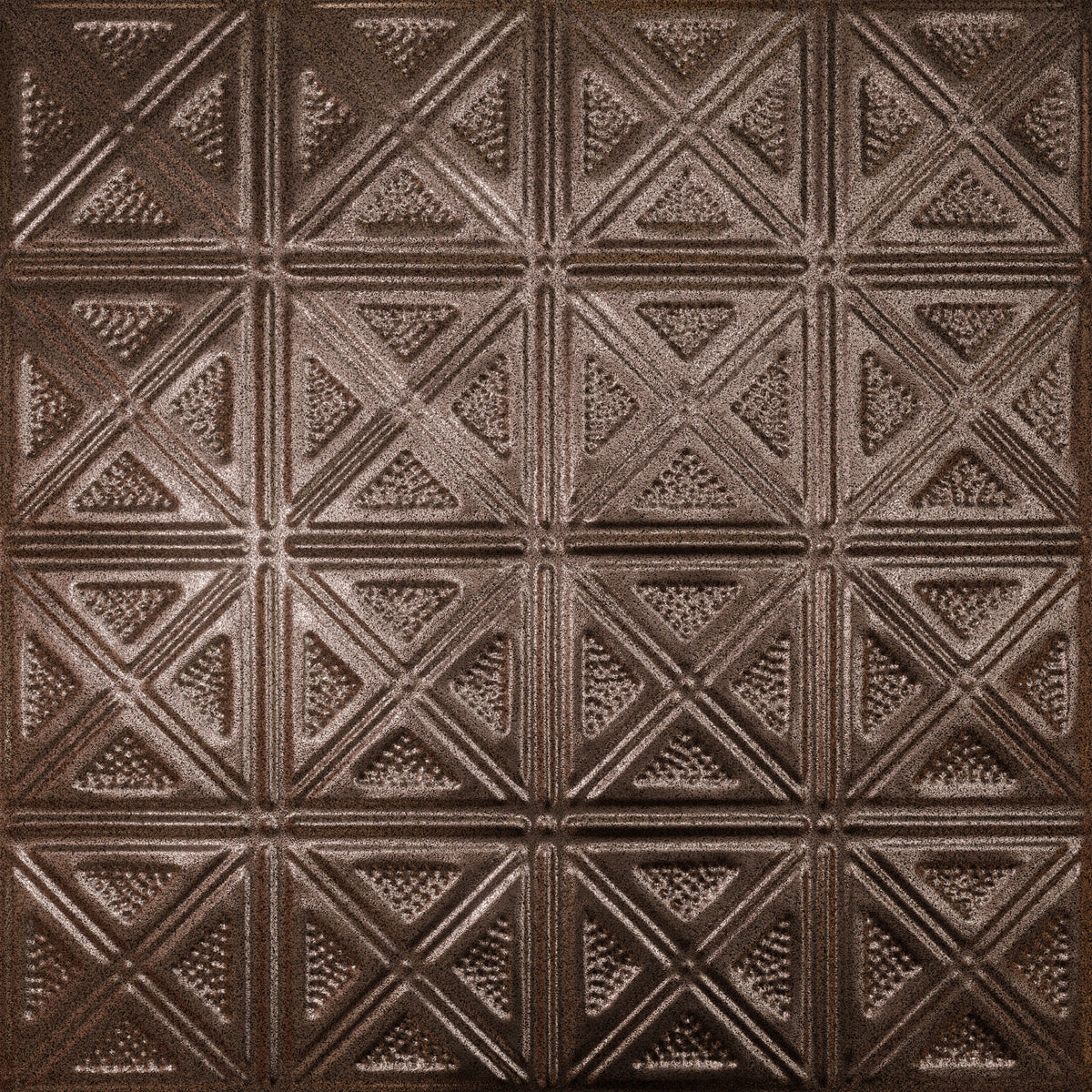 Pattern 131 Sixteen Diamonds tin ceiling tile — Penny Vein finish