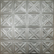 Pattern 131 Sixteen Diamonds tin ceiling tile — Silver finish